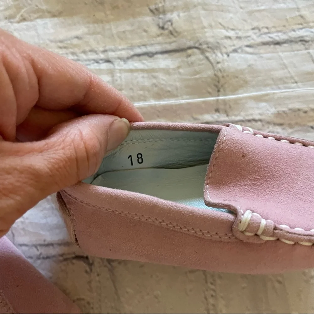 Baby Tod's Junior Pink Suede Loafers